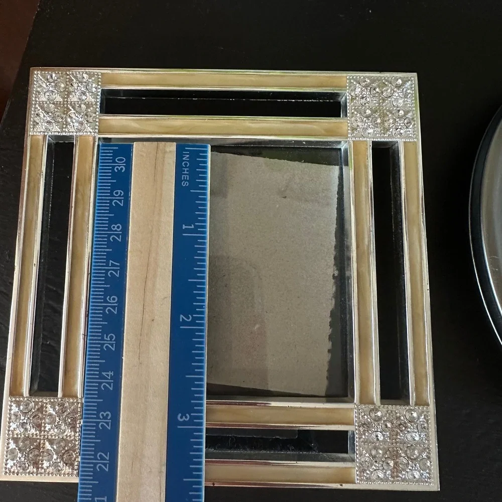 VTG Mini Picture Photo Frame Set Silver Cottagecore Square Oval Gallery Granny